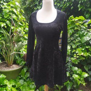Distressed Velvet Little Black Dress